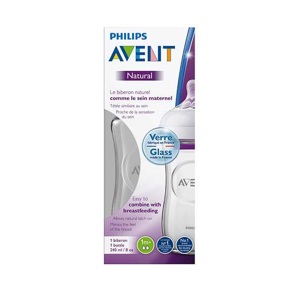 Avent Natural Glass 1M+, 240Ml
